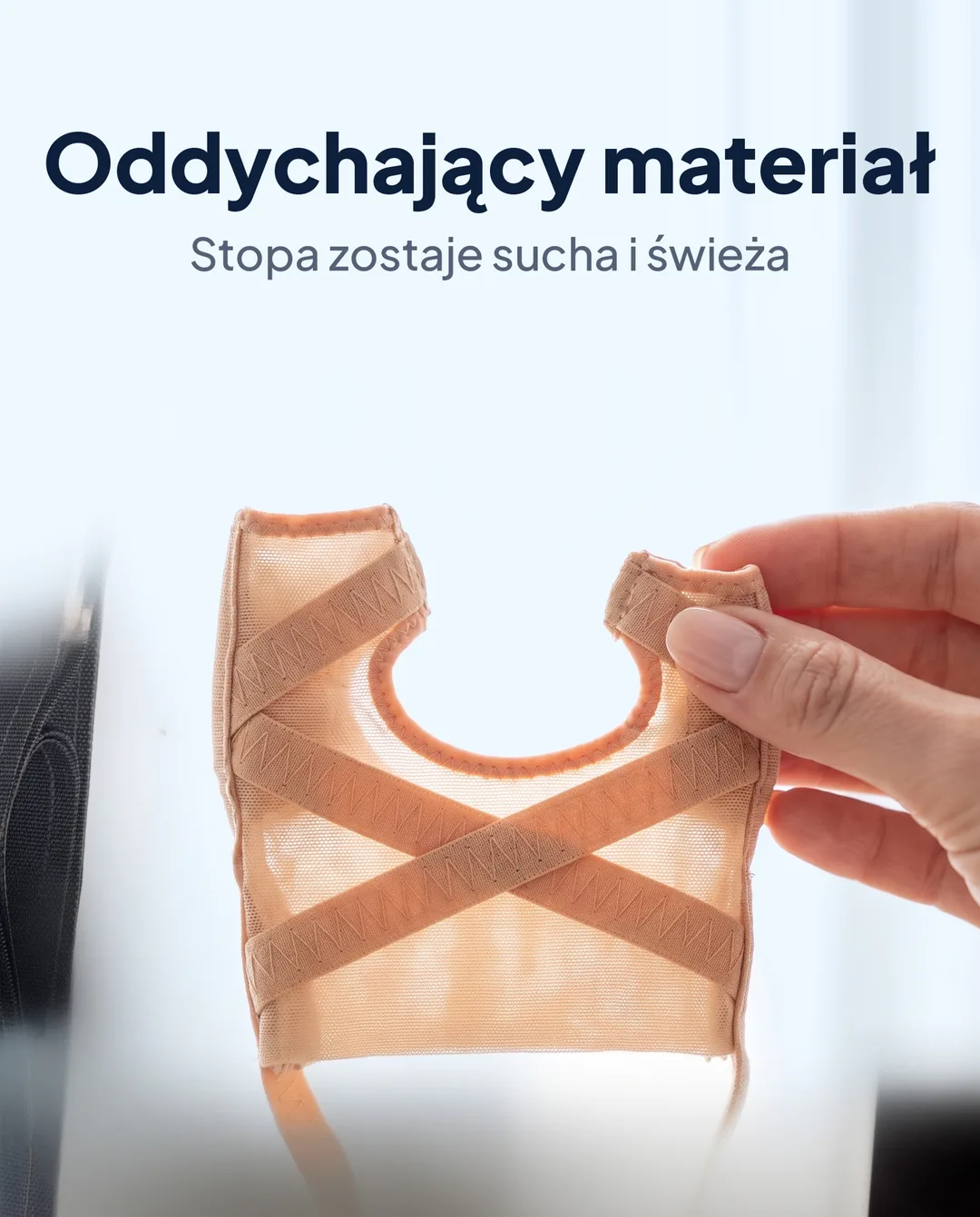 Korektor HalluX pod światło – oddychający, siateczkowy materiał